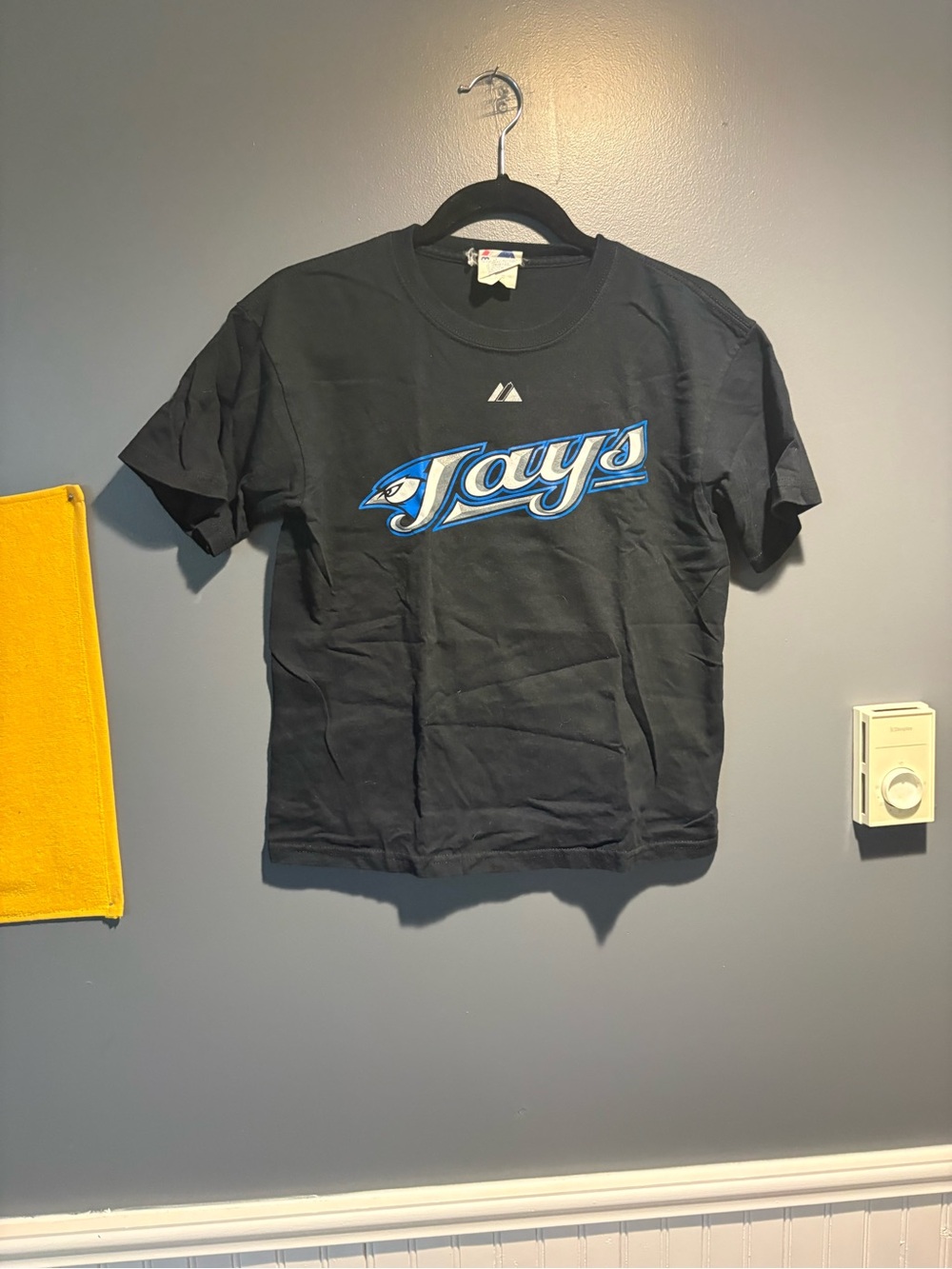 💥Buy 2 Get 1 Free💥 Women’sMajestic Toronto Blue Jays Logo T-Shirt - Black & Blue